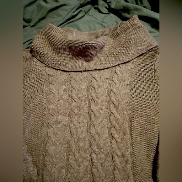 Calvin Klein ladies knit chunky neck sweater brown size large - Picture 2 of 6